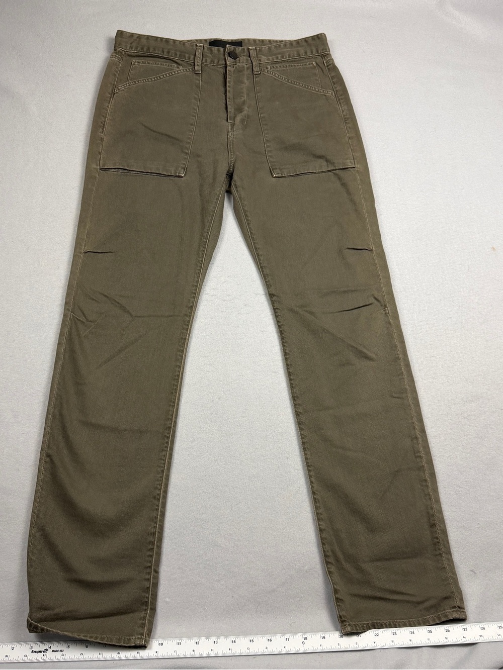 J Brand Mens Olive Green Jeans 32x33 Straight Leg 5 Pocket Denim